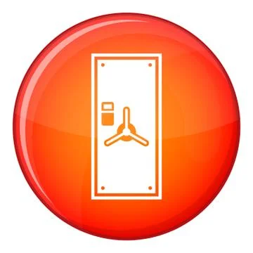 Safe door icon, flat style Stock Illustration