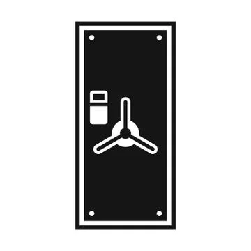 Safe door icon, simple style Illustrazione stock
