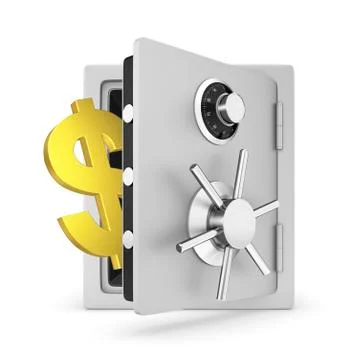 Safe door opened with Dollar sign イラスト素材