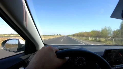 Safe drive, speed control and security distance on the road, driving safely Stock Footage 139726941
