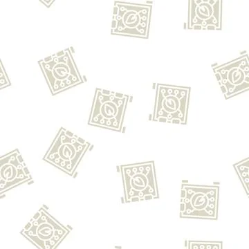 Safe electronic for protect chia cryptocurrency glyph vector seamless pattern Illustrazione stock