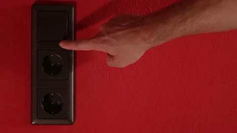 Safe energy with a light switch Stock Footage 142440321