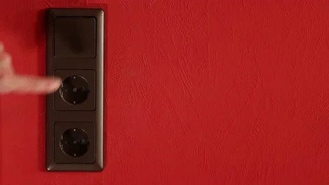 Safe energy with a light switch Video stock 142441098