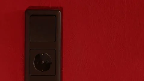 Safe energy with a light switch Video stock 142442606