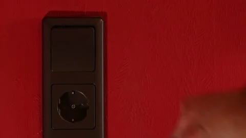 Safe energy with a light switch Video stock 142442847