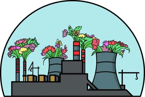 Safe factory Stock Illustration