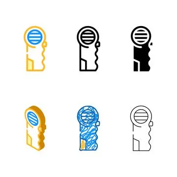 Safe fan color icon vector designs Stock Illustration