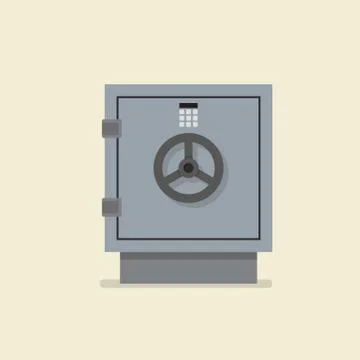 Safe in flat style 스톡 일러스트