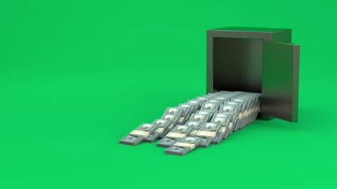 Safe with gold bars – 3d render. Stock Footage 327446486