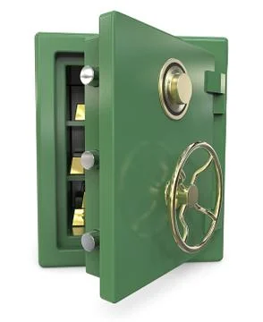 Safe with Gold Bars. Stock Illustration
