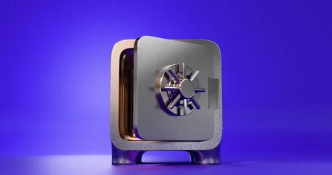  safe with gold Stock Footage 301318379