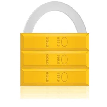Safe gold Stock Illustration