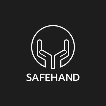 Safe hand logo design Stock Illustration