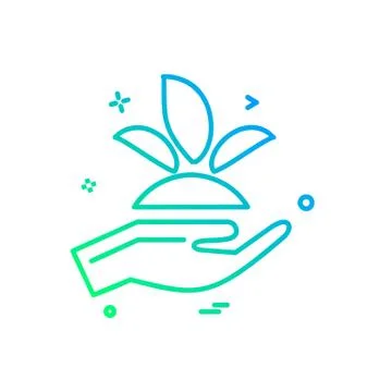 Safe hands icon design vector Stock Illustration