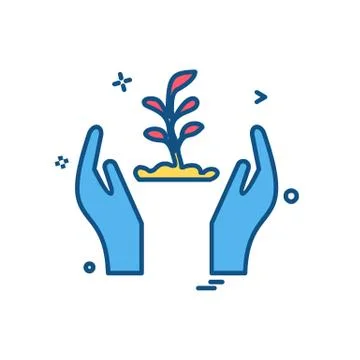 Safe hands icon design vector Stockillustratie