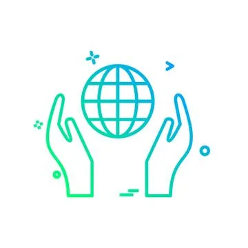 Safe hands icon design vector Stock Illustration