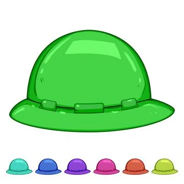 Safe hard hat cartoon vector graphic Stock Illustration