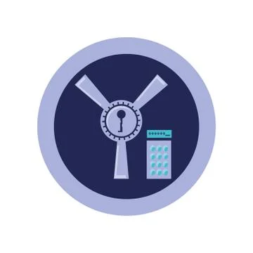 Safe heavy box icon Stock Illustration