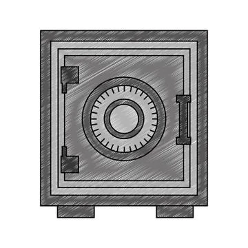 Safe heavy box icon Illustrazione stock