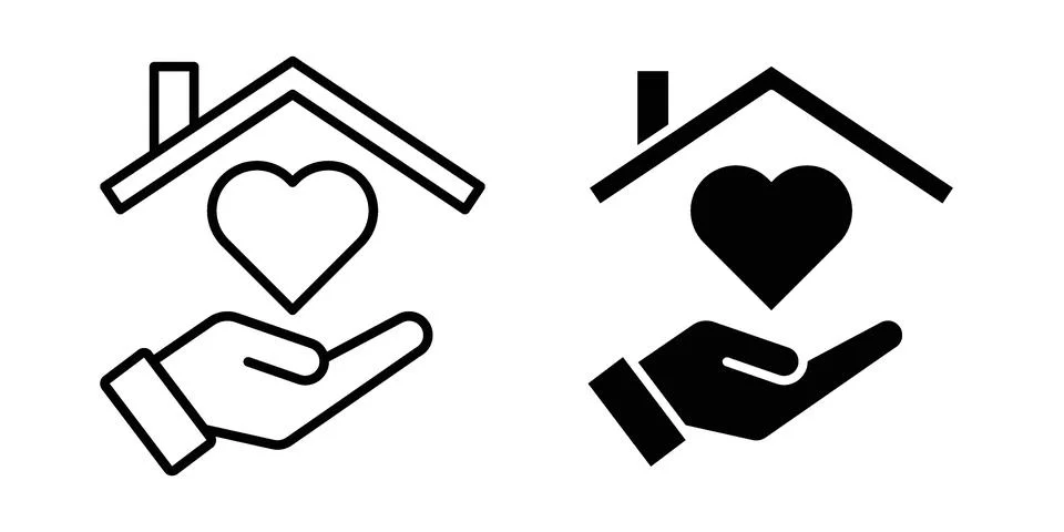 Safe home icon bundle for website design projects Stock Illustration