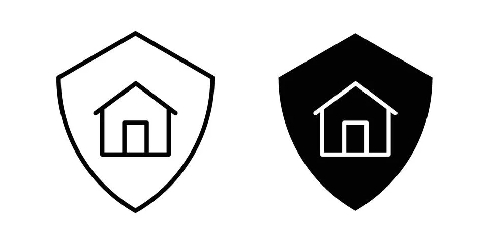 Safe home icon for web projects Stock Illustration
