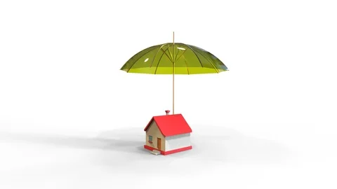 Safe Home. White background. Stock Footage 91112283