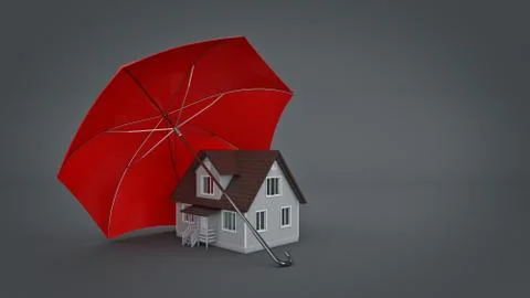 Safe House Concept. 3D rendering Stock Illustration
