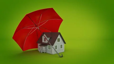 Safe House Concept. 3D rendering Illustrazione stock