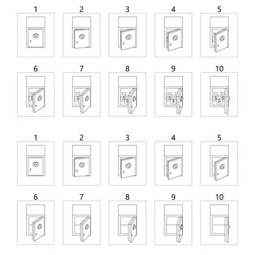 Safe icon animation. Stock Illustration