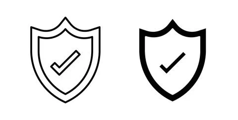 Safe icon collection in black, Line icons, flat symbols Stock Illustration