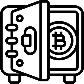 Safe icon, Cryptocurrency related vector Stock Illustration