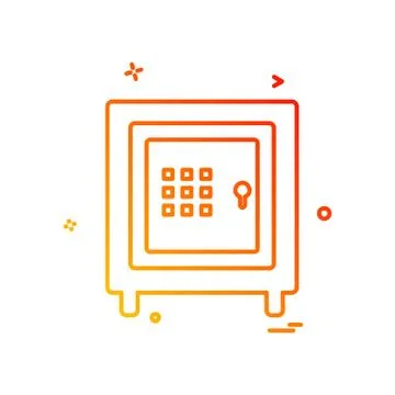 Safe icon design vector Stock Illustration