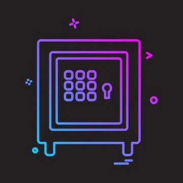 Safe icon design vector イラスト素材