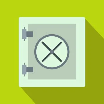 Safe icon in flat style Stock Illustration