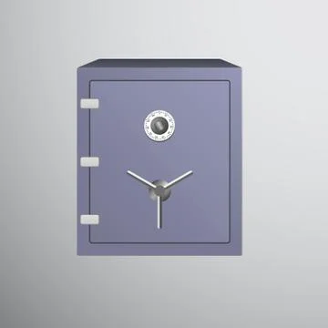 Safe icon isolated on dark background Illustrazione stock