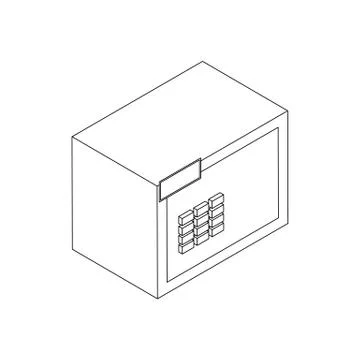 Safe icon, isometric 3d style Stock Illustration