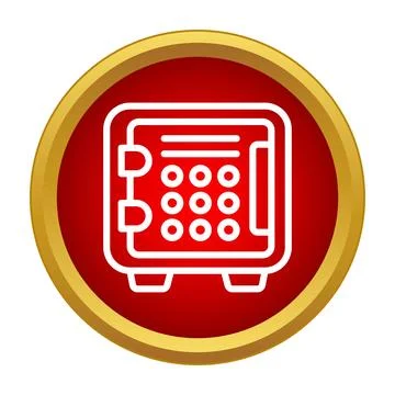 Safe icon representing security, banking, and wealth protection Stock Illustration