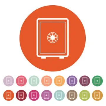 The safe icon. Safe symbol. Flat Stock Illustration