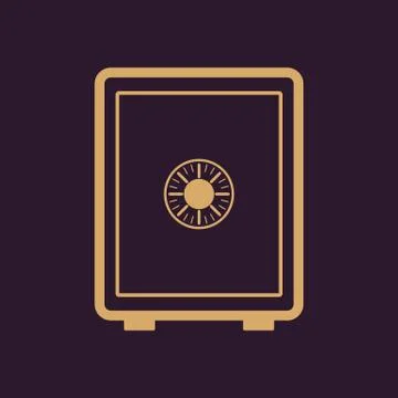 The safe icon. Safe symbol. Flat Stock Illustration