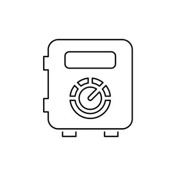 Safe icon simple flat style vector illustration Stock Illustration