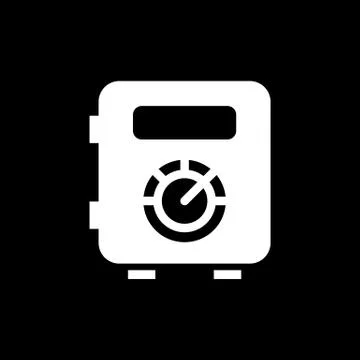 Safe icon simple flat style vector illustration Stock Illustration