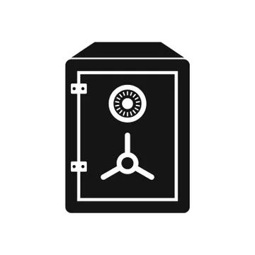 Safe icon in simple style Stock Illustration