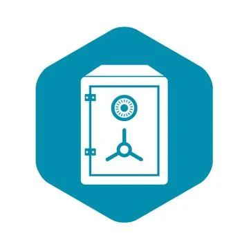 Safe icon in simple style Stock Illustration