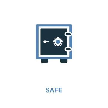 Safe icon in two colors design. Pixel perfect symbols from personal finance icon Stock Illustration