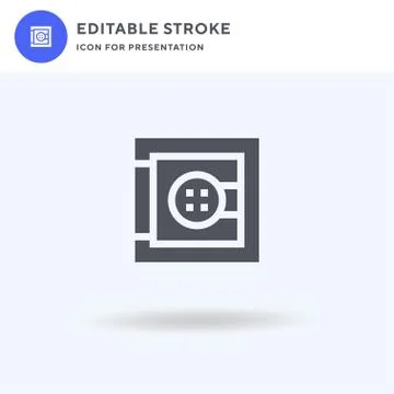 Safe icon vector, filled flat sign, solid pictogram isolated on white, logo イラスト素材