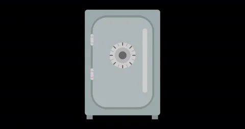 Safe icon vector lock box illustration. Bank security deposit safety isolated Stock Footage 141469321