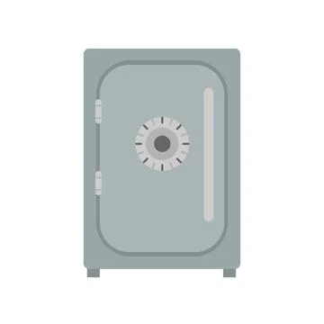  Safe icon vector lock box illustration. Bank security deposit safety isol... Foto stock