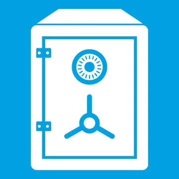 Safe icon white Stockillustratie