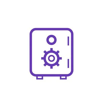 Safe icon on white Stock Illustration