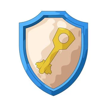 Safe key illustration Stock Illustration